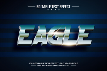 Fototapeta na wymiar Eagle 3D editable text effect template