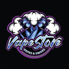 Vapor Vape Store Vector Graphic Design illustration Emblem Symbol and Icon