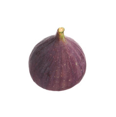 Whole ripe fresh fig isolated on white