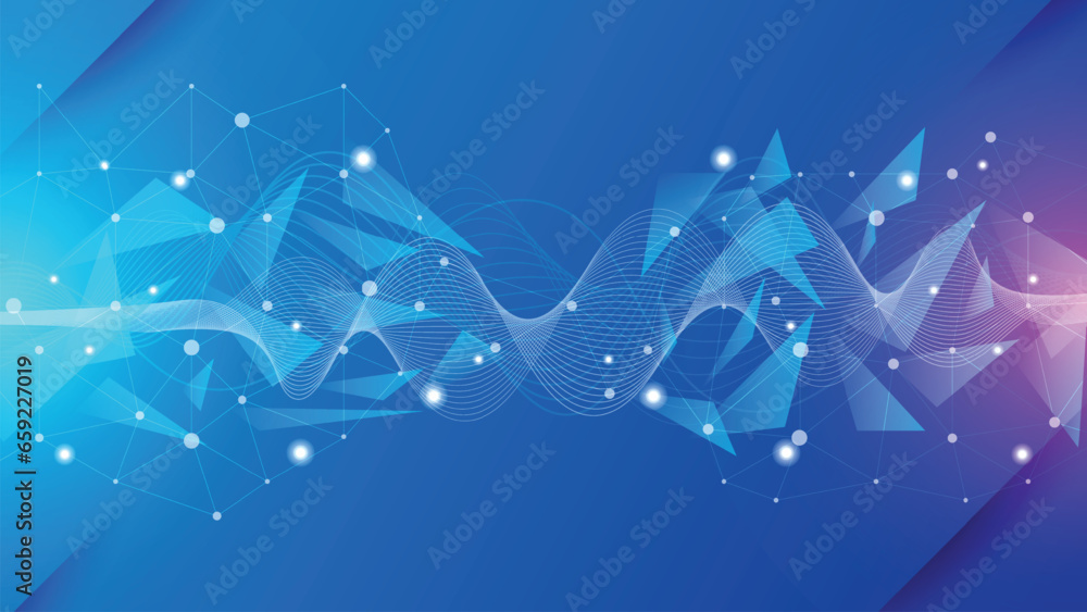 Aufkleber abstract plexus technology futuristic background