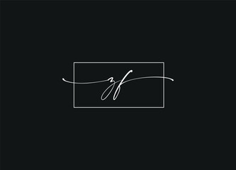 ZF handwriting logo design © aburasel