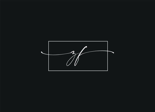ZF handwriting logo design