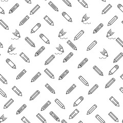 Pencils Seamless Pattern for printing, wrapping, design, sites, shops, apps