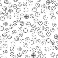 Various Balls Seamless Pattern for printing, wrapping, design, sites, shops, apps