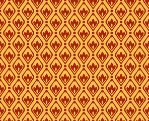 アジア調パターン28（茶x黄色）