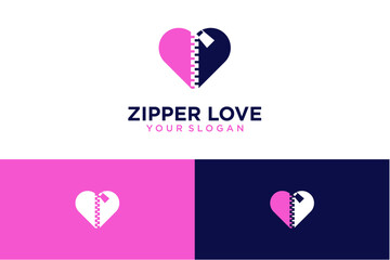 heart logo design with zipper © raini syaikhlendra
