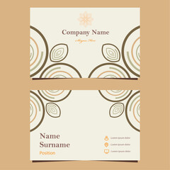 soft color natural floral business card template design