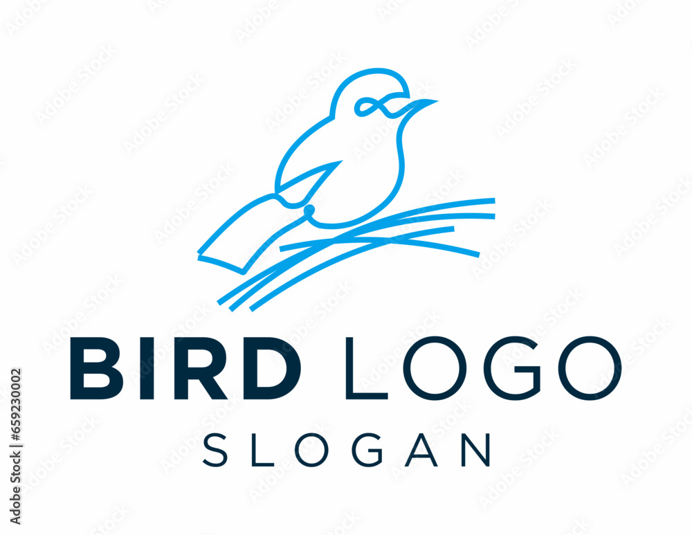 Poster logo about bird on a white background. created using the coreldraw application.