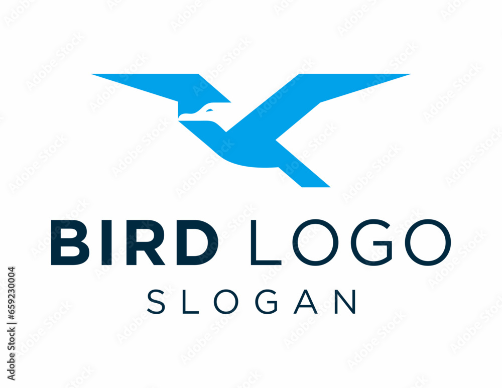 Poster logo about bird on a white background. created using the coreldraw application.