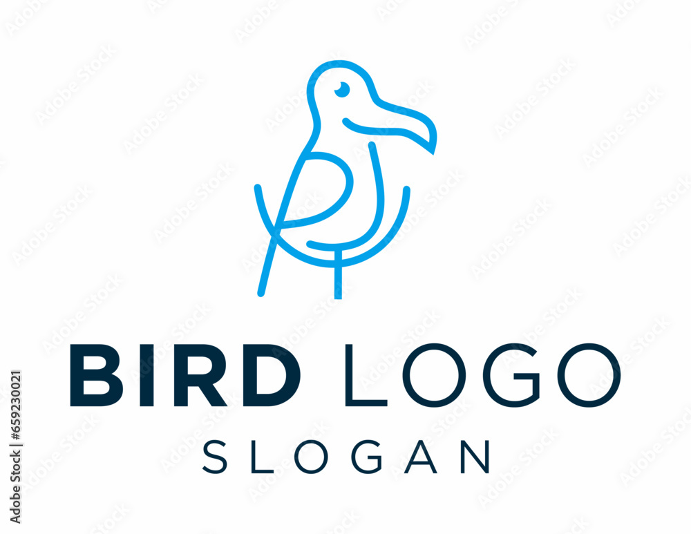 Poster logo about bird on a white background. created using the coreldraw application.