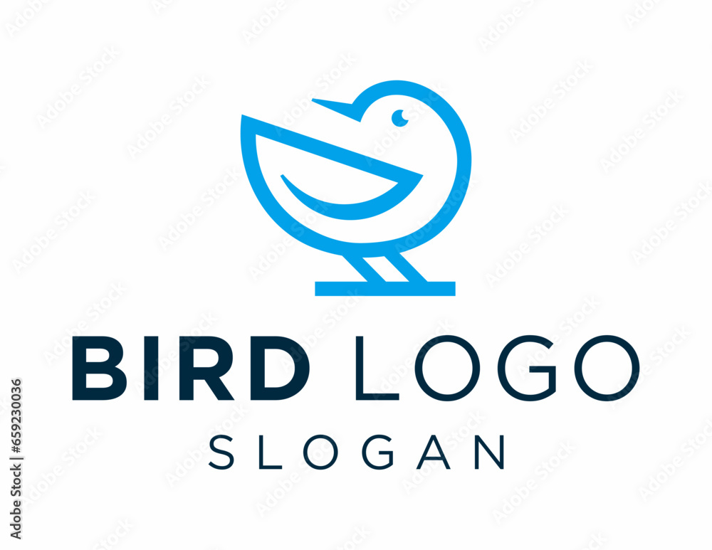 Poster logo about bird on a white background. created using the coreldraw application.