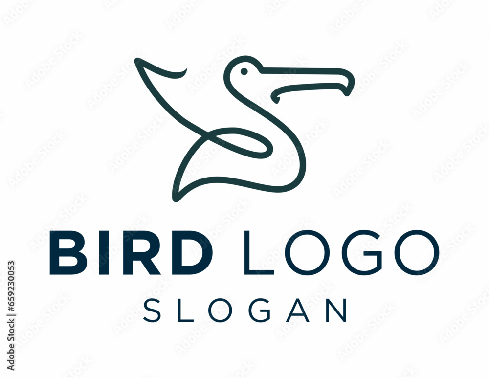 Poster logo about bird on a white background. created using the coreldraw application.