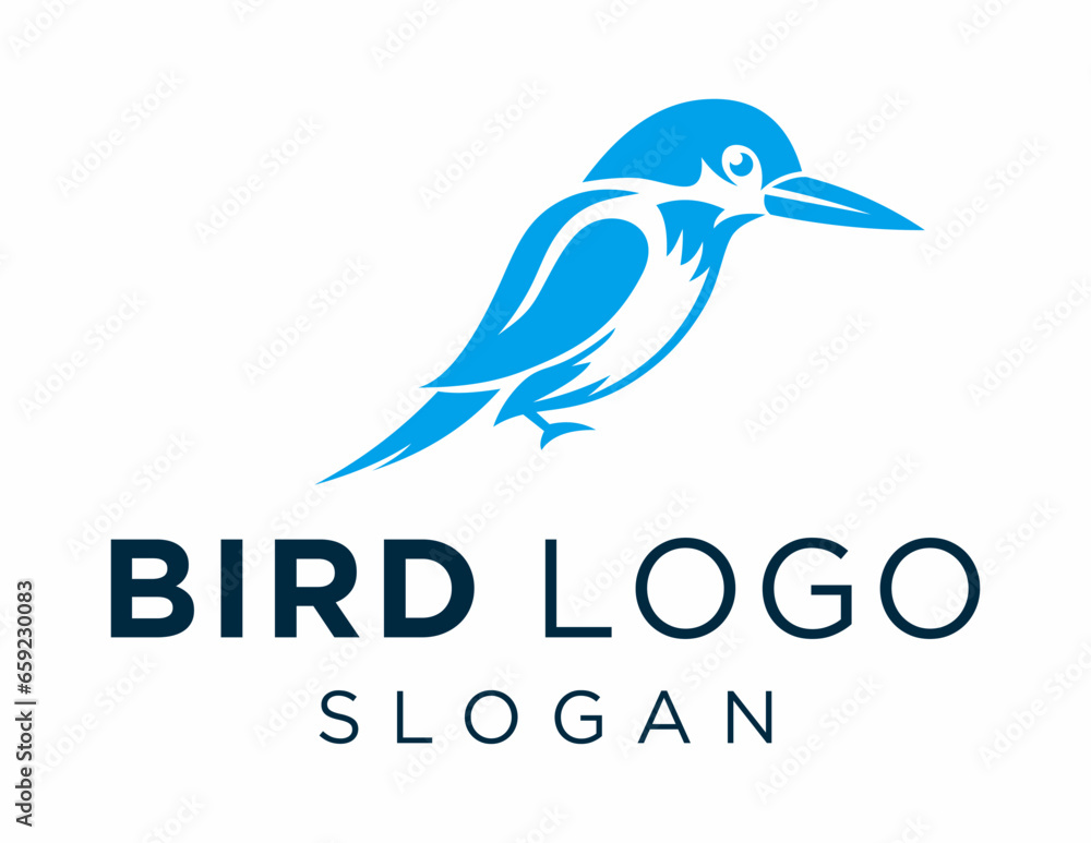 Poster logo about bird on a white background. created using the coreldraw application.