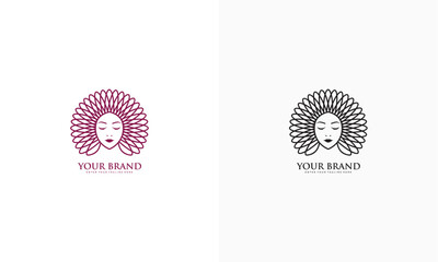 Beauty princess logo, vector graphic design