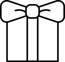 Giftbox Minimalistic Outline Icon for Shops and Stores. Suitable for books, stores, shops. Editable stroke in minimalistic outline style. Symbol for design