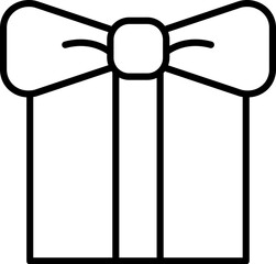 Giftbox Minimalistic Outline Icon for Shops and Stores. Suitable for books, stores, shops. Editable stroke in minimalistic outline style. Symbol for design
