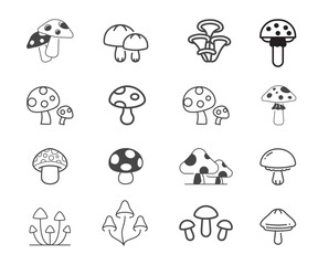 Fototapeta premium Icon. Mushroom image 