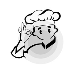 logos chef vector flat design