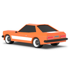 오렌지색 스포츠카 자동차  Orange Sports Coupe Car