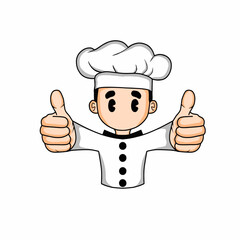 mascot character chef design flat vector 9.