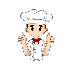 mascot character chef design vector 6.