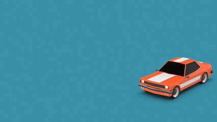 오렌지색 스포츠카 자동차 배경  Orange Sports Coupe Car Background
