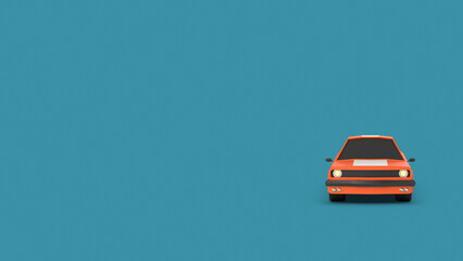 오렌지색 스포츠카 자동차 배경  Orange Sports Coupe Car Background