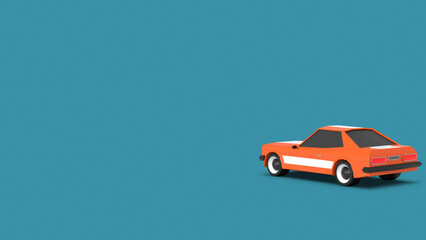 오렌지색 스포츠카 자동차 배경  Orange Sports Coupe Car Background