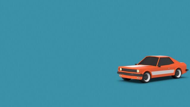 오렌지색 스포츠카 자동차 배경 Orange Sports Coupe Car Background © asri80