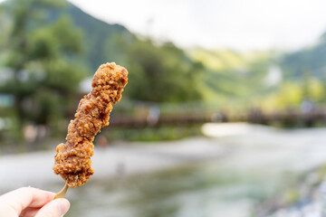 上高地の山賊焼き 横