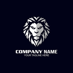 Lion logo vector illustration, emblem design.