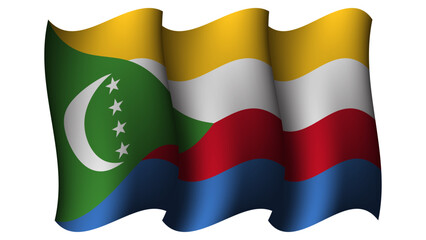 comoros waving flag design vector illustration