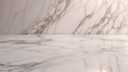 Minimalist background with a perfectly smooth, polished marble surface, radiating elegance and sophistication. Copy space.