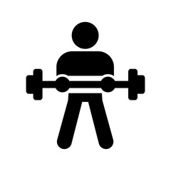 weightlifting solid icon illustration vector graphic. Simple element illustration vector graphic, suitable for app, websites, and presentations isolated on white background
