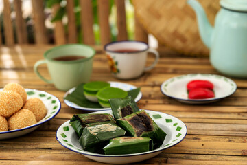 Lemper Bakar, Grilled Indonesian Rice Cake with Shredded Chicken Inside.