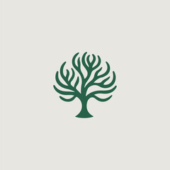 海藻をシンボリックに用いたロゴのベクター画像