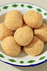 Close Up Onde-onde, Indonesian Traditional Food Jajanan Pasar