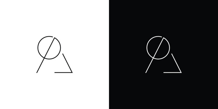 modern and unique letter OA initials logo design