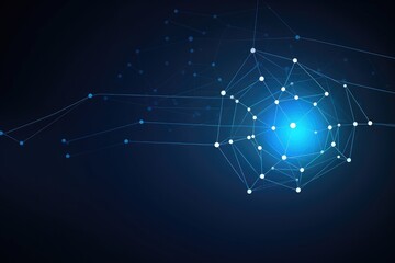 Obraz premium Futuristic technology background, Digital Geometric. Generative AI