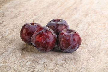 Ripe and sweet purple plum