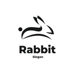 Rabbit modern brand logo vector