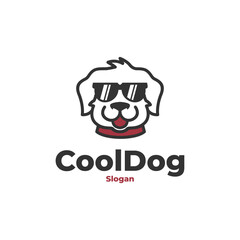 cute dog logo vector