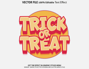 Trick Or Treat 3d text effect and editable text effect
