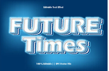 Obraz premium Future Times Editable Text Effect 3D Emboss Style