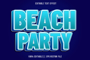 Beach Party Editable Text Effect 3D Gradient Style