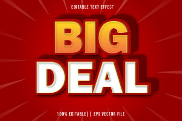 Big Deal Editable Text Effect 3D Gradient Style
