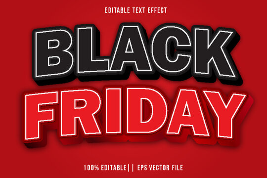 Black Friday Editable Text Effect 3D Emboss Style