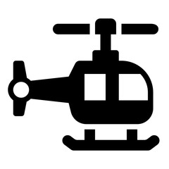 Helicopter solid glyph icon
