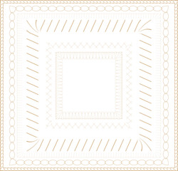 A set of squares with seams for patchwork.