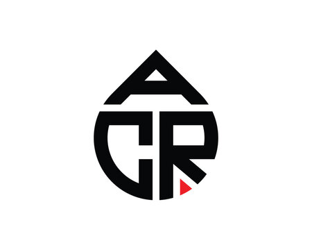 letter acr logo design. ACR drop logo simple design.